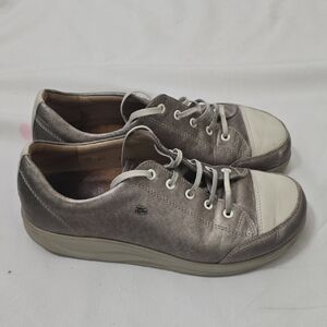 Finn Comfort Gray and Cream Shoes